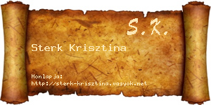 Sterk Krisztina névjegykártya